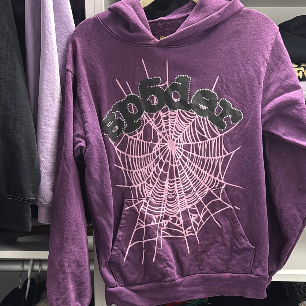 Purple Spider Graphic Hoodie